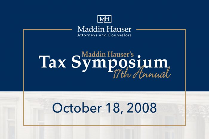 Seventeenth Annual Tax Symposium