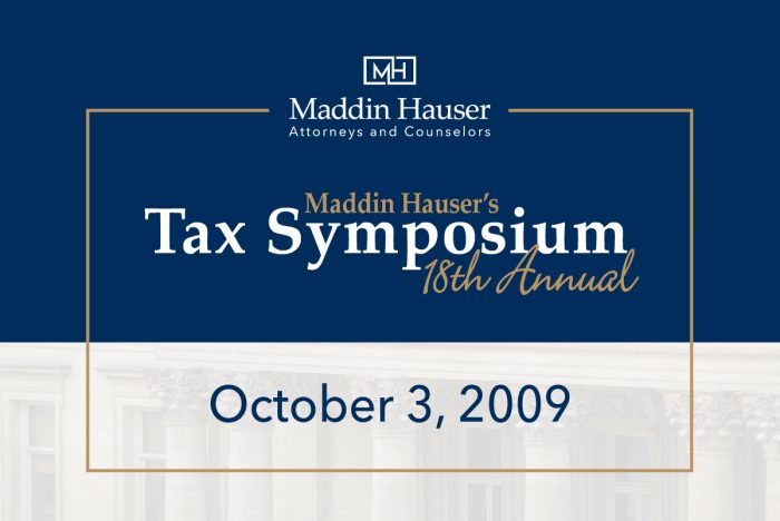 Eighteenth Annual Tax Symposium