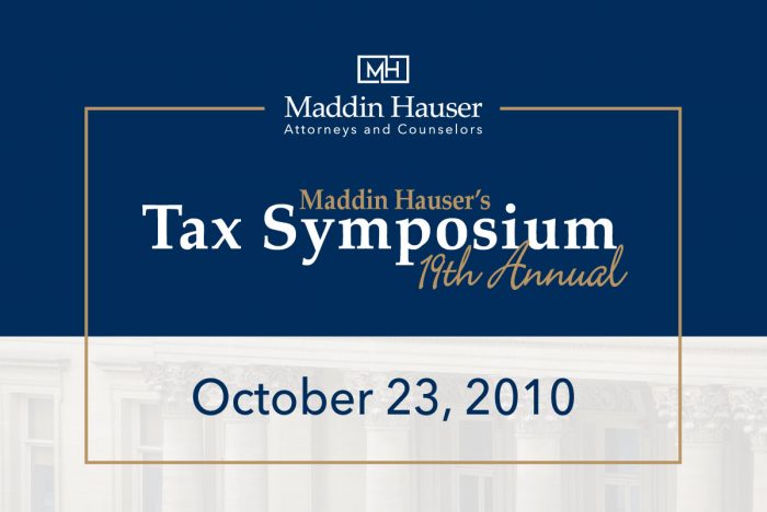 Nineteenth Annual Tax Symposium