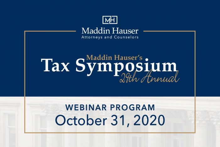 TWENTY-NINTH ANNUAL TAX SYMPOSIUM