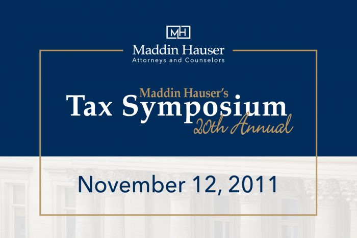 Twentieth Annual Tax Symposium