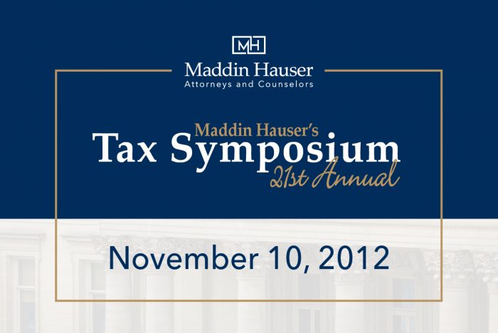 Twenty-First Annual Tax Symposium